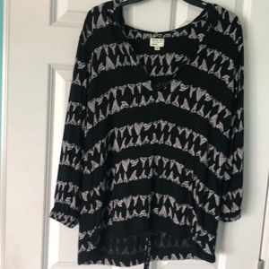 RVCA rayon hooded pullover shirt